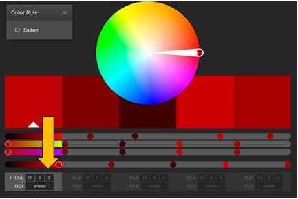 Example of Adobe's Color CC tool in use