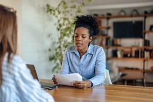 Woman asking her boss if PMP Prep is good for employers.